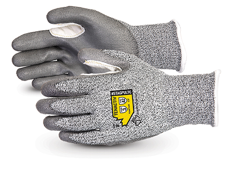 #STAGPULTC - Superior Glove® TenActiv™ Composite Knit Cut Resistant PU Coated Work Gloves with Reinforced Thumb
